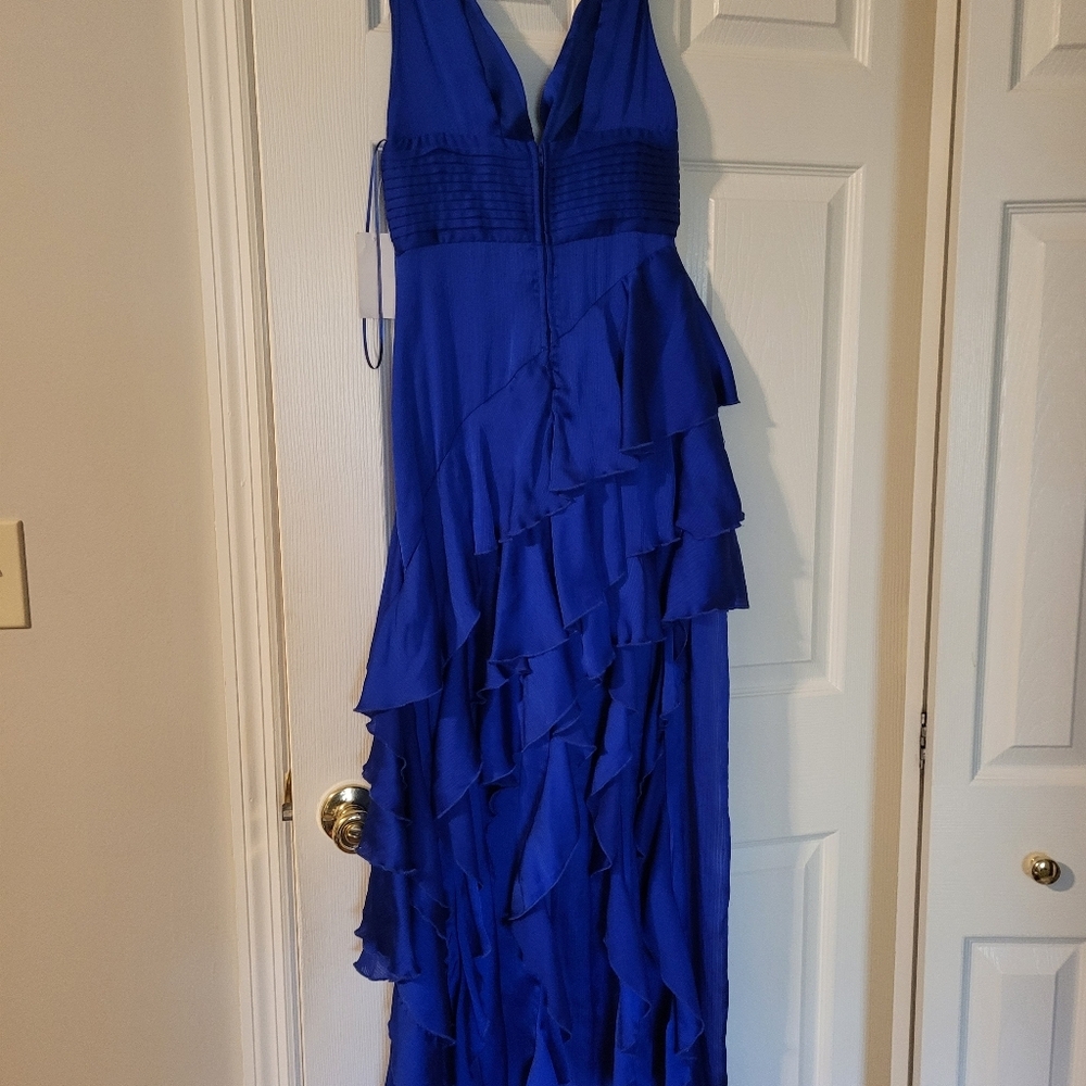 NWT- Elegant Blue Ruffled Women's Dress-HOMECOMING DANCE - Picture 7 of 9